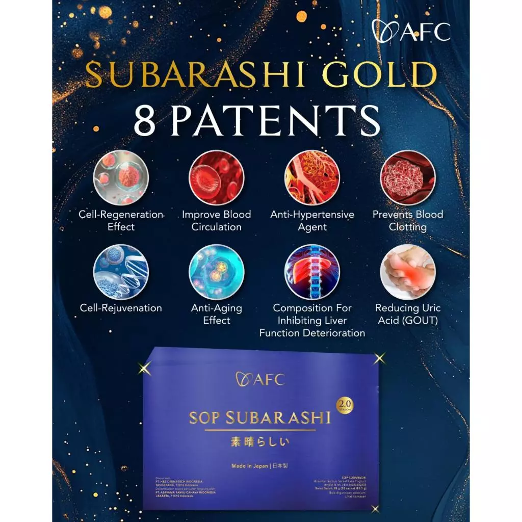 8 Paten Internasional SOP Subarashi Gold